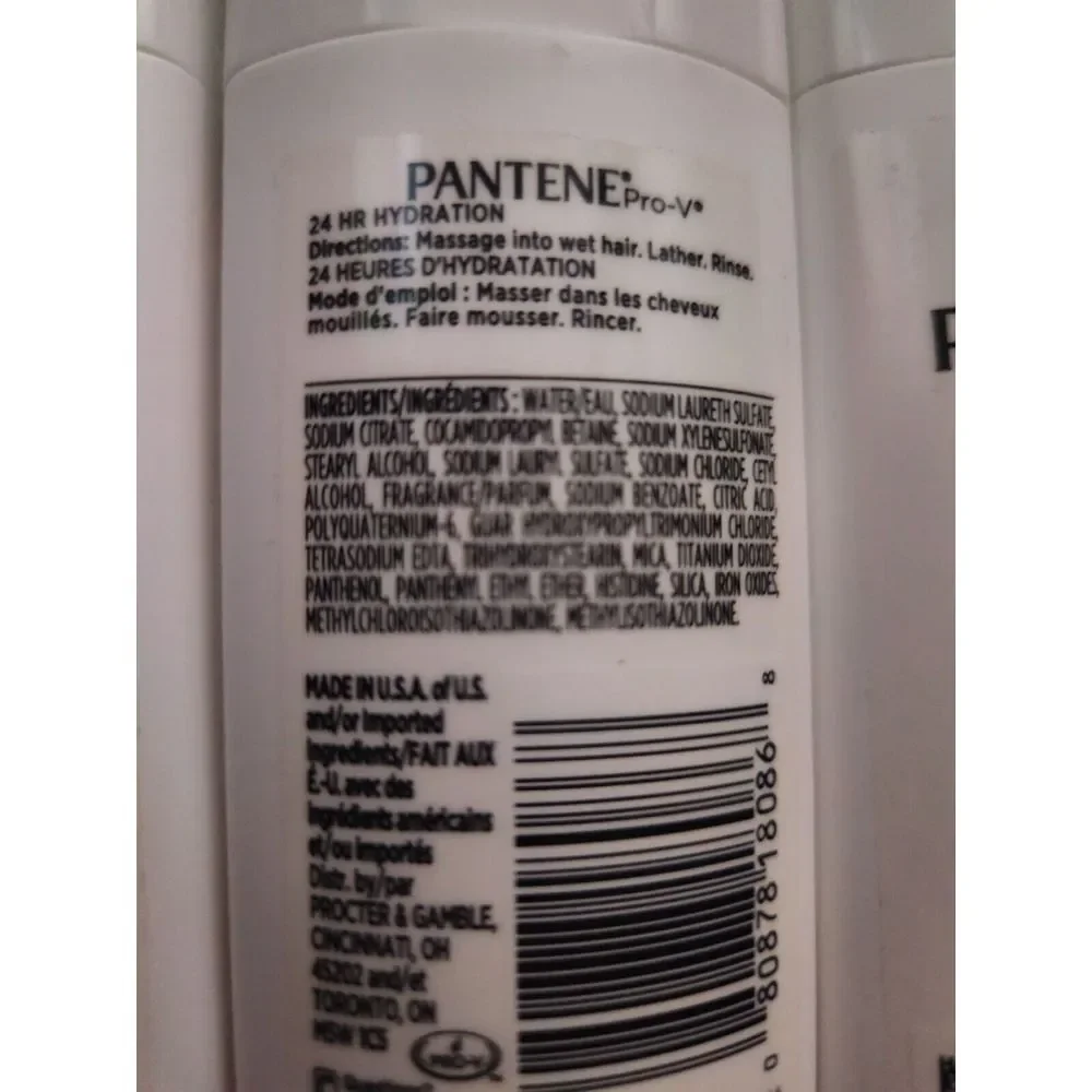 Pantene Daily‎ Moisture Renewal Shampoo 7 Bottles Travel Size 3.38 OZ